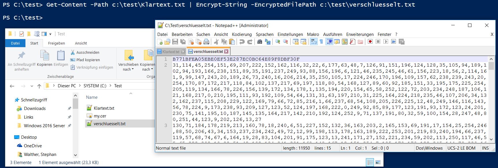 , Show-EncryptionAsymmetric