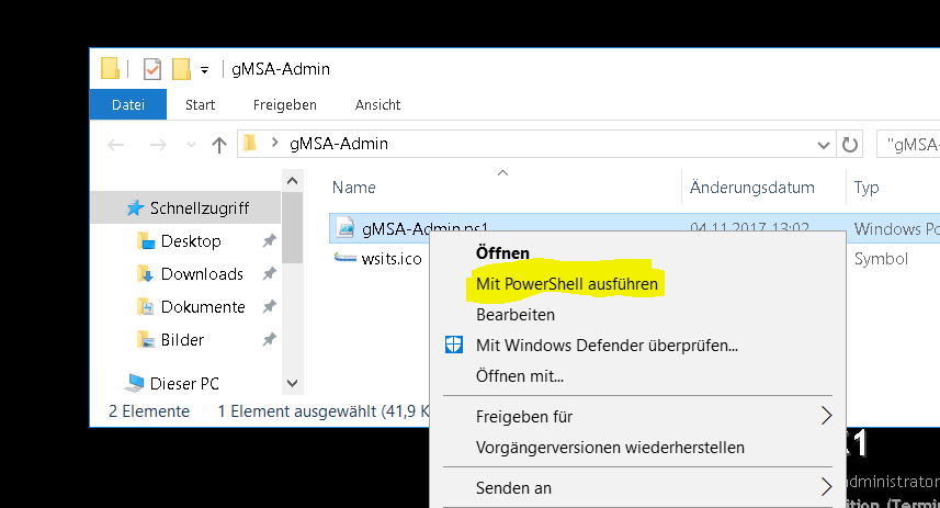 Group Managed Service Accounts mit einer GUI steuern: gMSA-Admin