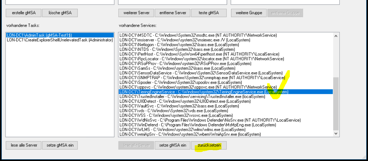 Group Managed Service Accounts mit einer GUI steuern: gMSA-Admin