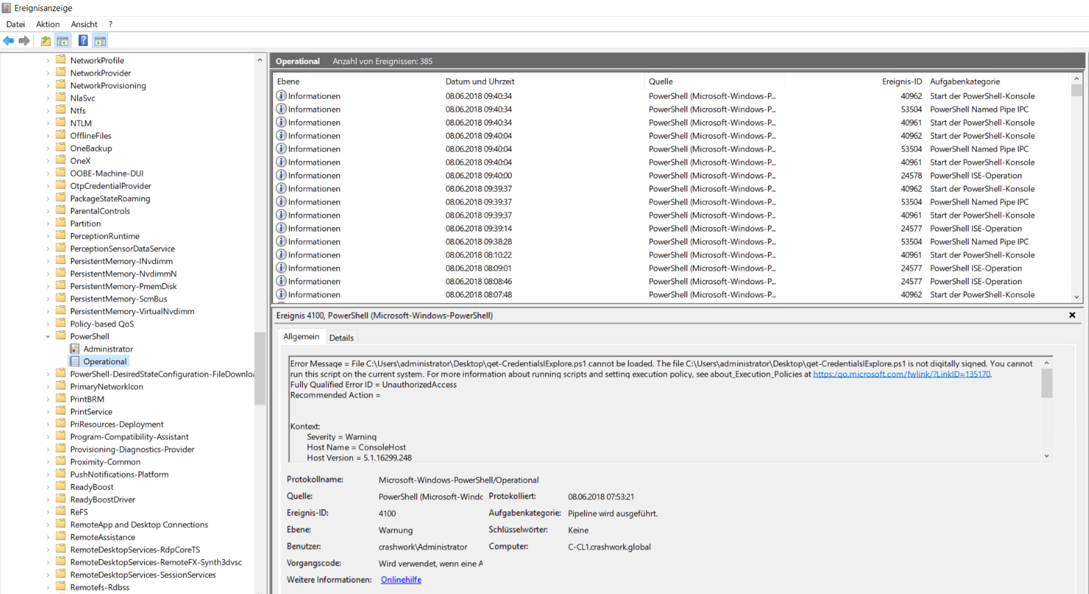 PS-Security &#8211; Powershell Script Block Logging