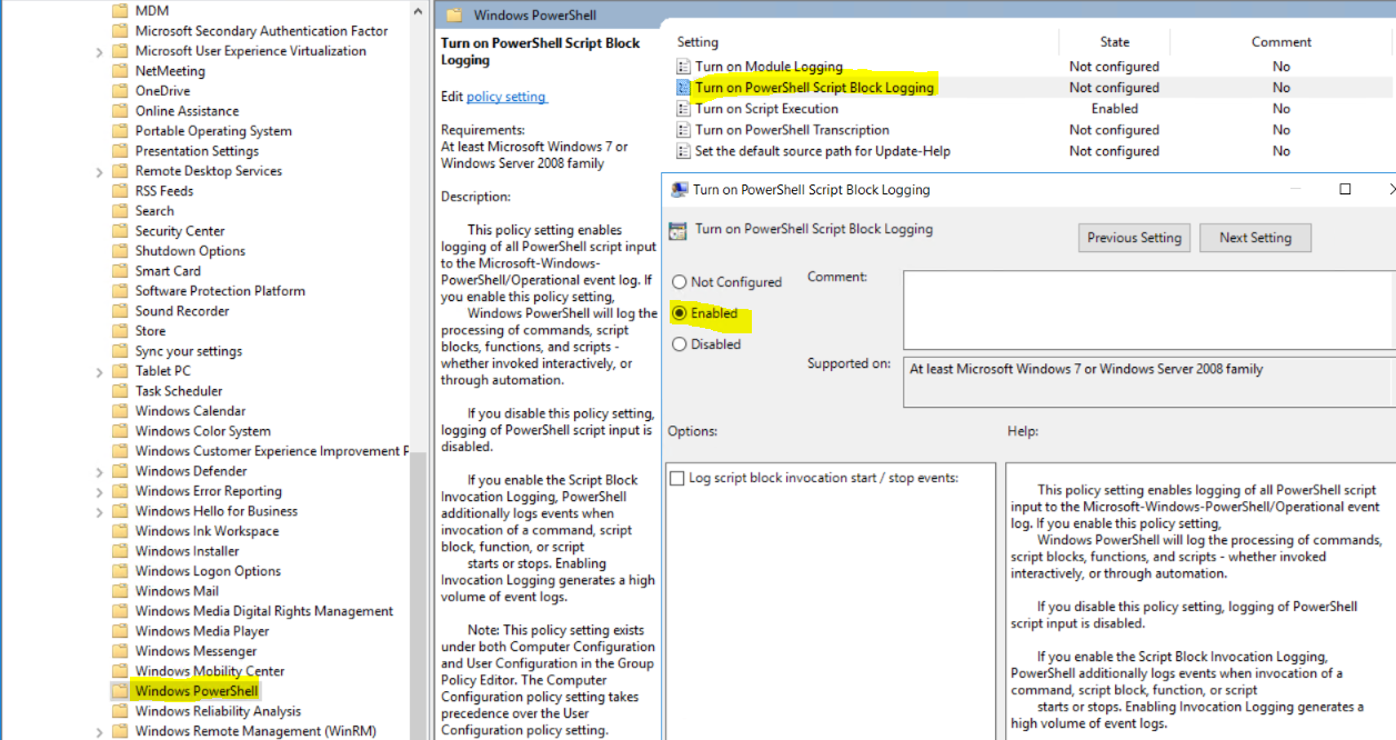 PS-Security &#8211; Powershell Script Block Logging