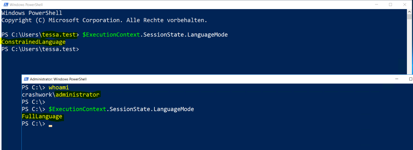 PS-Security &#8211; PowerShell Constrained Language Mode (PSLockDown)