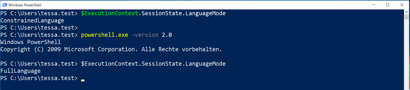 PS-Security &#8211; PowerShell Constrained Language Mode (PSLockDown)