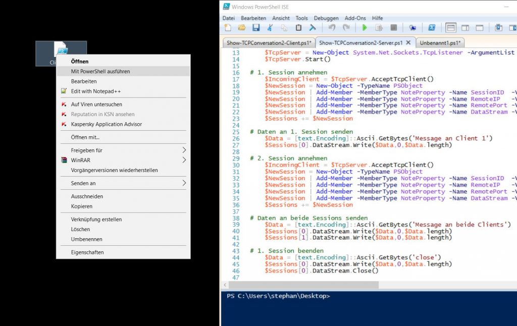 TCP-Server &#038; TCP-Clients mit PowerShell