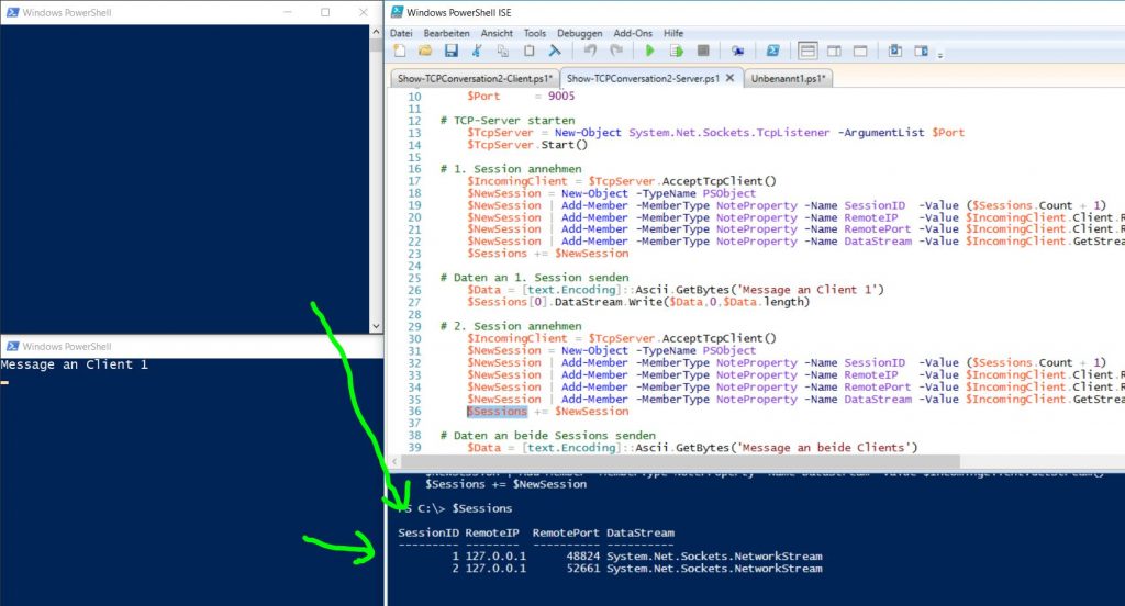 TCP-Server &#038; TCP-Clients mit PowerShell