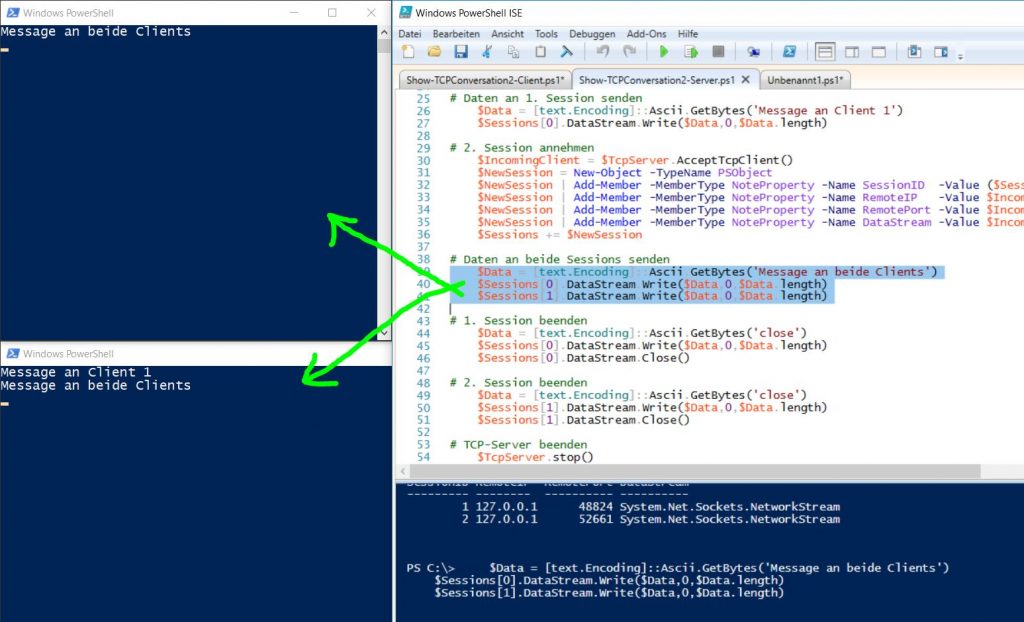 TCP-Server &#038; TCP-Clients mit PowerShell