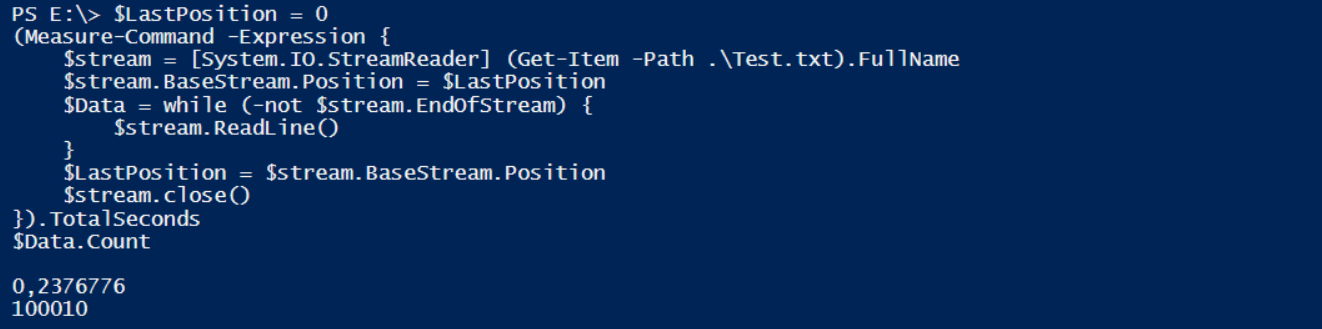 PowerShell &#038; StreamReader lesen große Textfiles