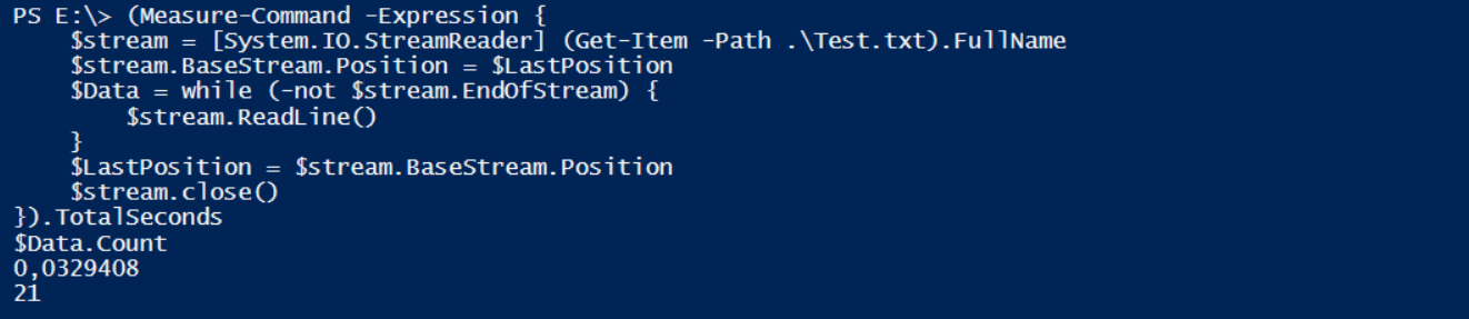 PowerShell &#038; StreamReader lesen große Textfiles