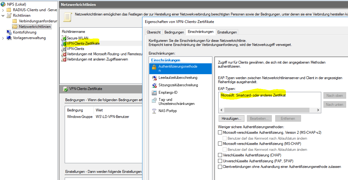 Deaktivierung von NTLM