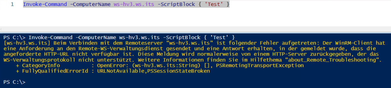 WSHowTo &#8211; Problemlösung für (PowerShell) Loopback-Remoting