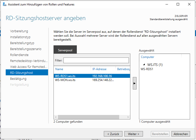 Serie „Migration auf Windows Server 2019“ – Installation eines HTML5-RDS-Servers (WS-RDS1)