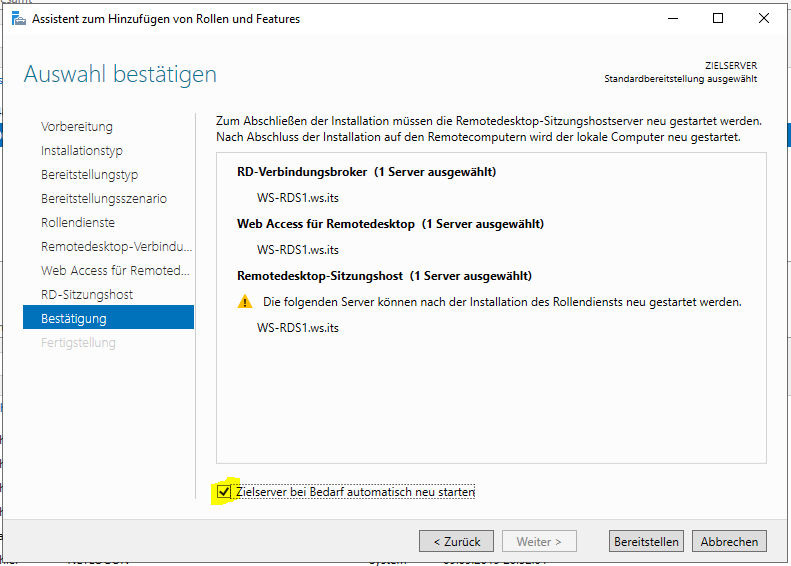 Serie „Migration auf Windows Server 2019“ – Installation eines HTML5-RDS-Servers (WS-RDS1)