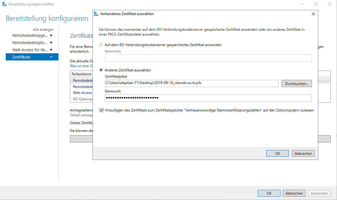 Serie „Migration auf Windows Server 2019“ – Installation eines HTML5-RDS-Servers (WS-RDS1)