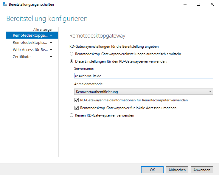 Serie „Migration auf Windows Server 2019“ – Installation eines HTML5-RDS-Servers (WS-RDS1)