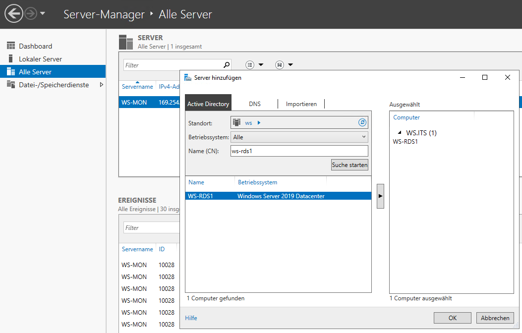 Serie „Migration auf Windows Server 2019“ – Installation eines HTML5-RDS-Servers (WS-RDS1)