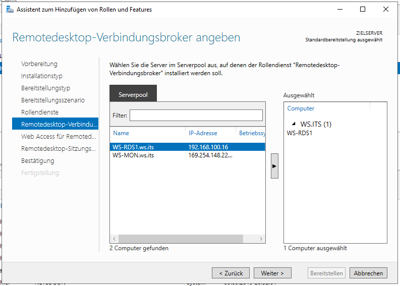 Serie „Migration auf Windows Server 2019“ – Installation eines HTML5-RDS-Servers (WS-RDS1)