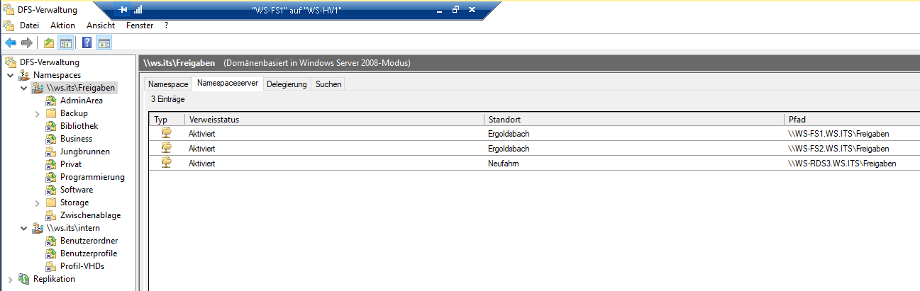 Serie „Migration auf Windows Server 2019“ – Migration der File- und Printserver mit DFSR und DFSN (WS-FS1 &#038; WS-FS2)