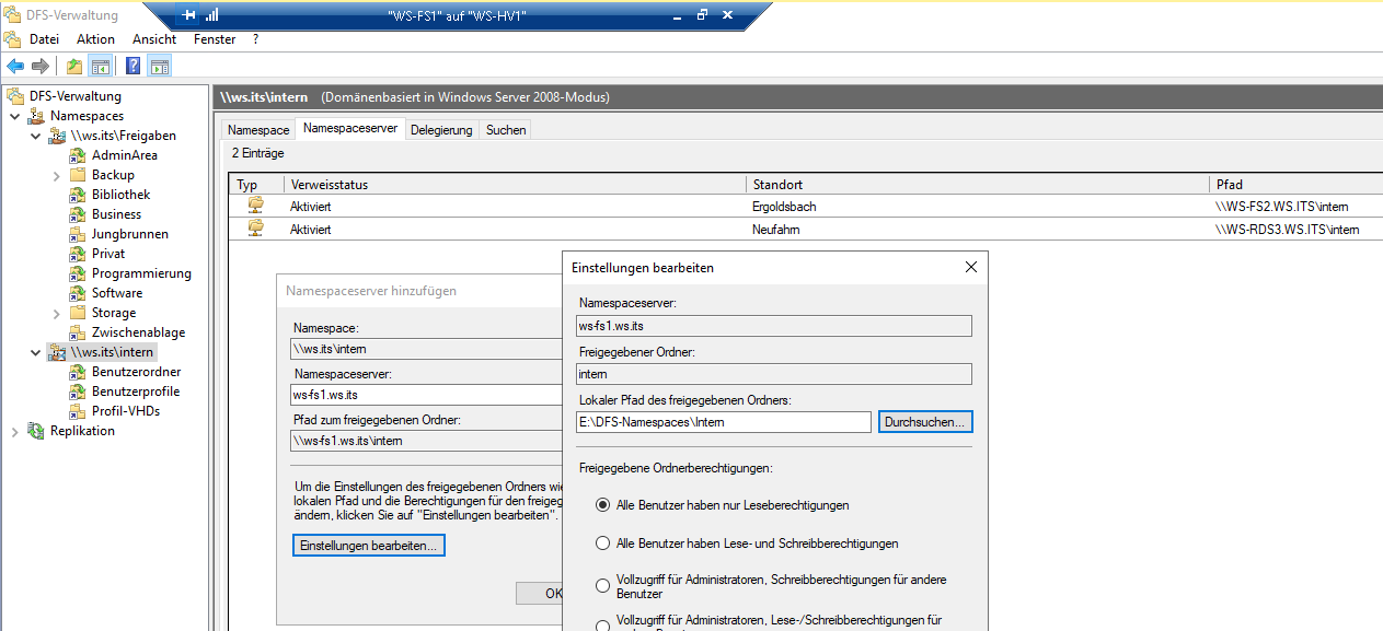 Serie „Migration auf Windows Server 2019“ – Migration der File- und Printserver mit DFSR und DFSN (WS-FS1 &#038; WS-FS2)