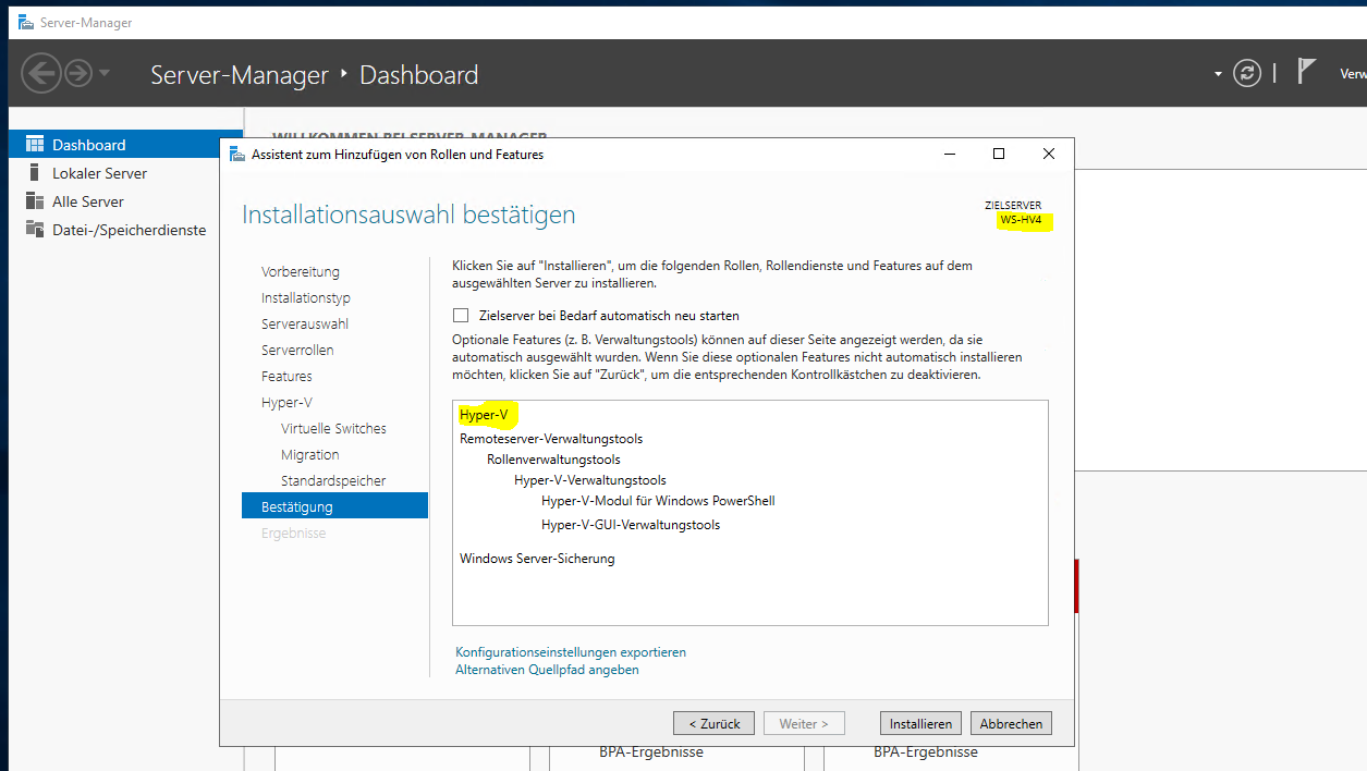 Serie „Migration auf Windows Server 2019“ – Bereitstellung des Hyper-V-Servers WS-HV4