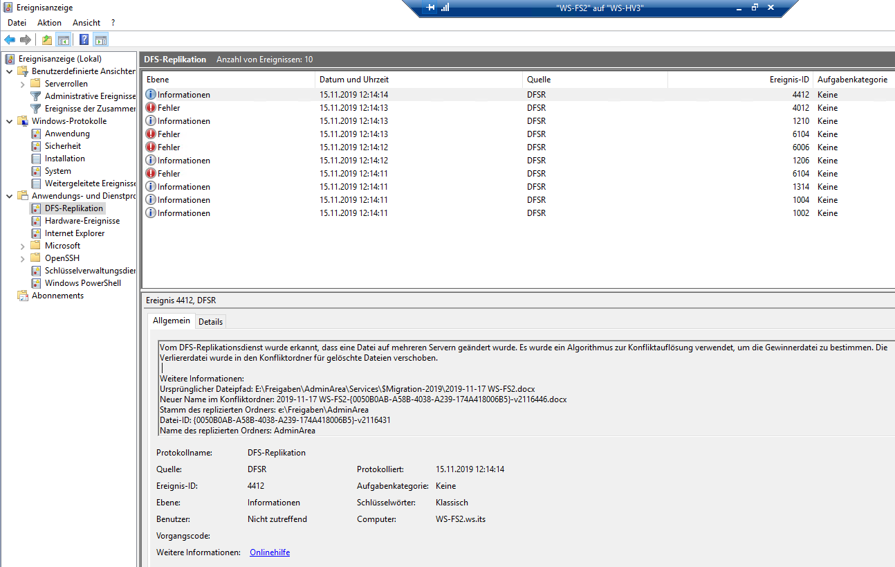 Serie „Migration auf Windows Server 2019“ – Migration der File- und Printserver mit DFSR und DFSN (WS-FS1 &#038; WS-FS2)