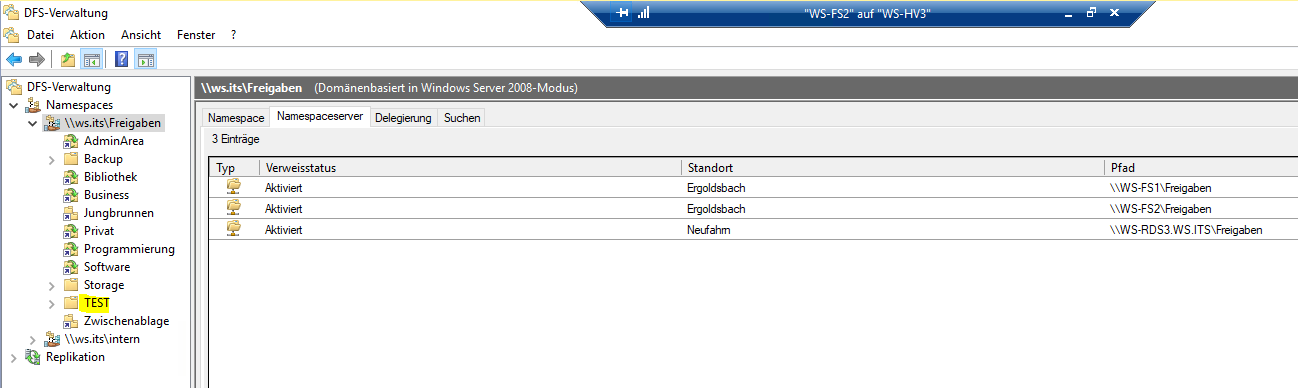 Serie „Migration auf Windows Server 2019“ – Migration der File- und Printserver mit DFSR und DFSN (WS-FS1 &#038; WS-FS2)