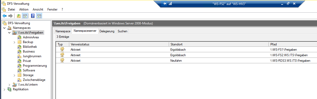 Serie „Migration auf Windows Server 2019“ – Migration der File- und Printserver mit DFSR und DFSN (WS-FS1 &#038; WS-FS2)