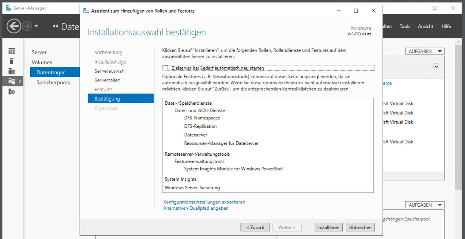 Serie „Migration auf Windows Server 2019“ – Erneuerung vom WS-RDS3 (1/2): Verschiebung der Dateidienste auf WS-FS3