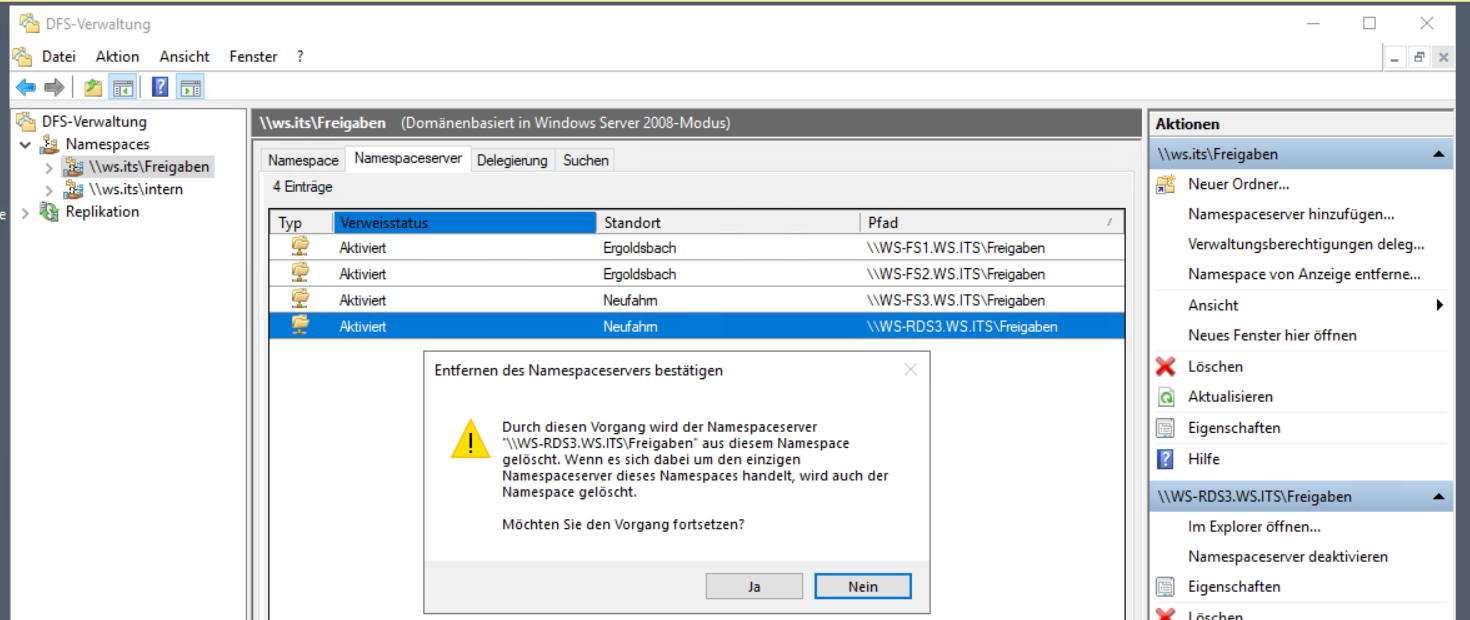 Serie „Migration auf Windows Server 2019“ – Erneuerung vom WS-RDS3 (1/2): Verschiebung der Dateidienste auf WS-FS3