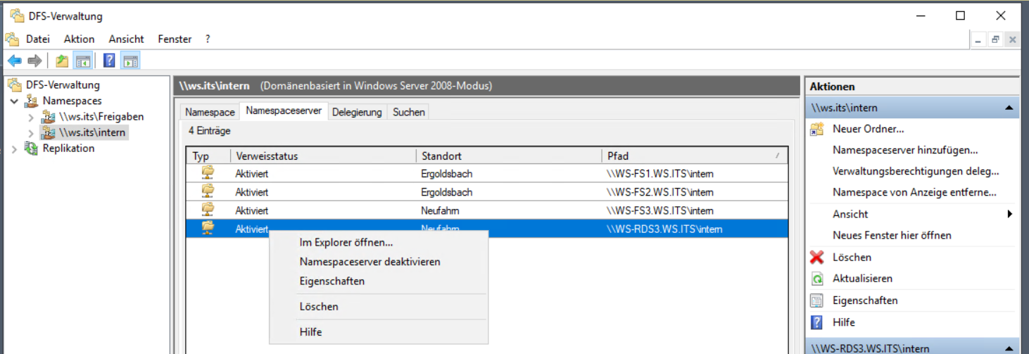 Serie „Migration auf Windows Server 2019“ – Erneuerung vom WS-RDS3 (1/2): Verschiebung der Dateidienste auf WS-FS3