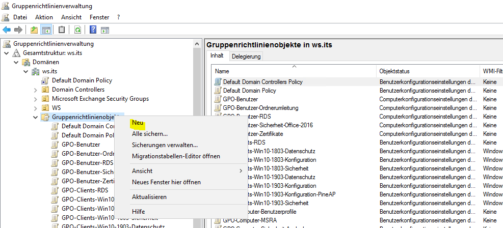 moderne GPO Versionierung am Beispiel von Windows 10 v1909