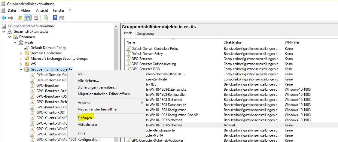 moderne GPO Versionierung am Beispiel von Windows 10 v1909