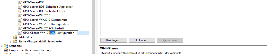 moderne GPO Versionierung am Beispiel von Windows 10 v1909