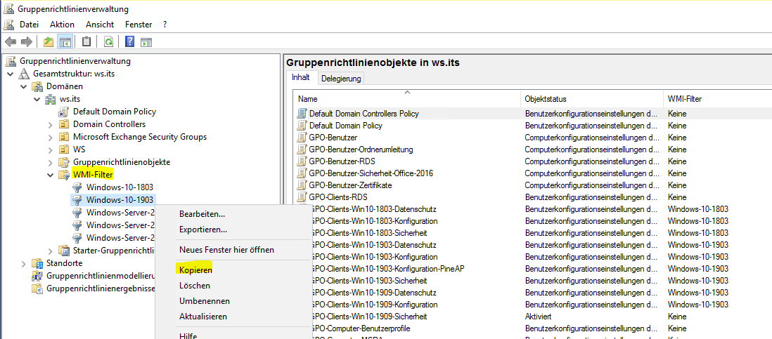 moderne GPO Versionierung am Beispiel von Windows 10 v1909