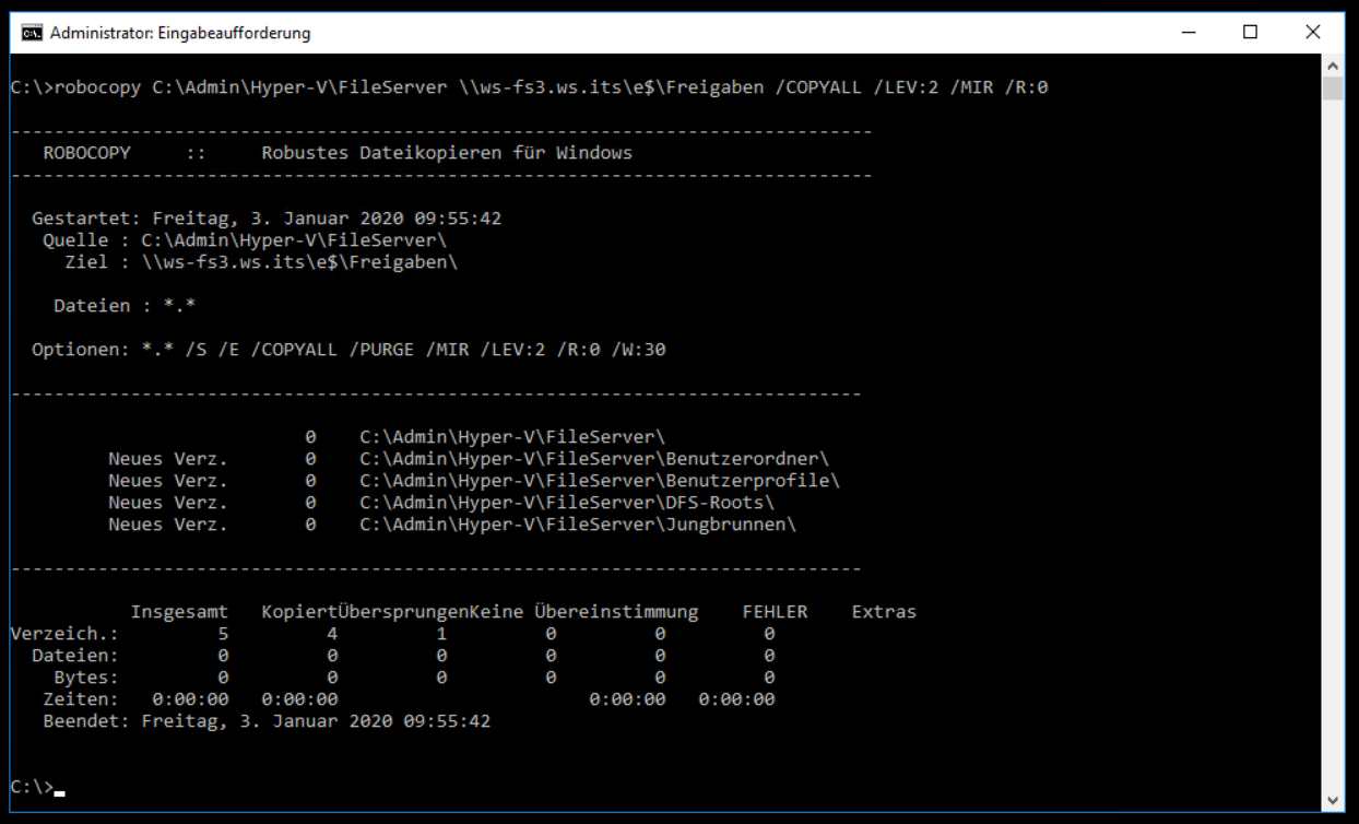 Serie „Migration auf Windows Server 2019“ – Erneuerung vom WS-RDS3 (1/2): Verschiebung der Dateidienste auf WS-FS3