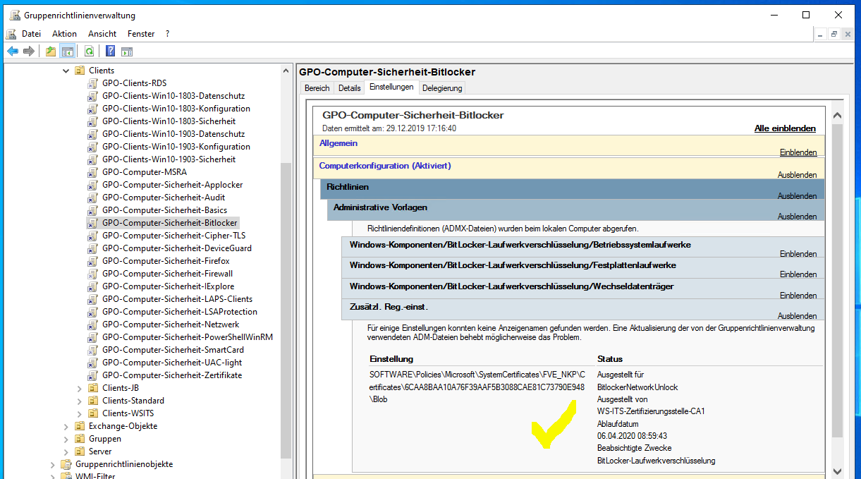 moderne GPO Versionierung am Beispiel von Windows 10 v1909