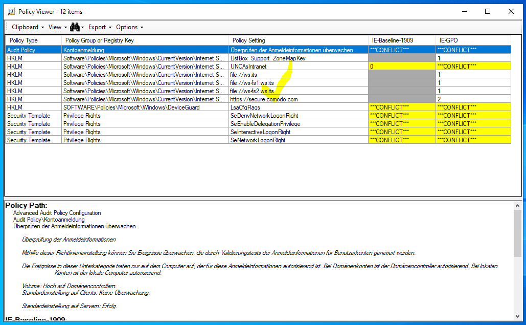 moderne GPO Versionierung am Beispiel von Windows 10 v1909