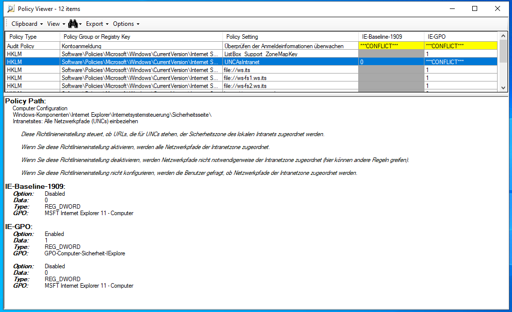 moderne GPO Versionierung am Beispiel von Windows 10 v1909