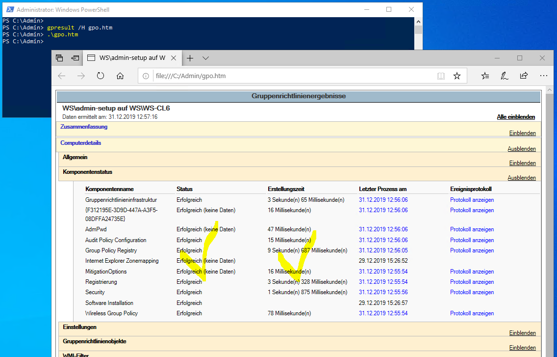 moderne GPO Versionierung am Beispiel von Windows 10 v1909