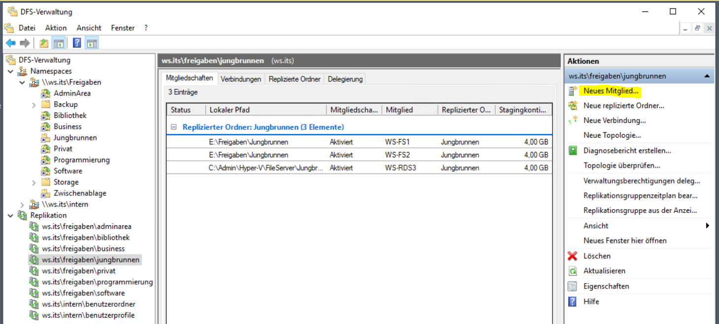 Serie „Migration auf Windows Server 2019“ – Erneuerung vom WS-RDS3 (1/2): Verschiebung der Dateidienste auf WS-FS3