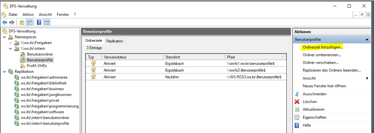 Serie „Migration auf Windows Server 2019“ – Erneuerung vom WS-RDS3 (1/2): Verschiebung der Dateidienste auf WS-FS3