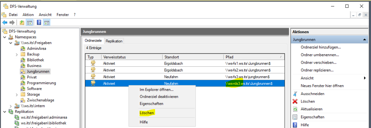 Serie „Migration auf Windows Server 2019“ – Erneuerung vom WS-RDS3 (1/2): Verschiebung der Dateidienste auf WS-FS3