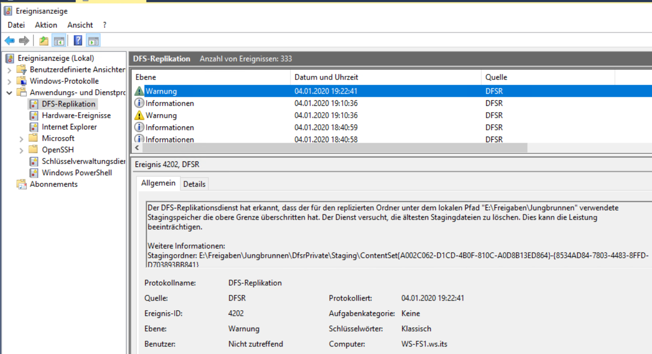 Serie „Migration auf Windows Server 2019“ – Erneuerung vom WS-RDS3 (1/2): Verschiebung der Dateidienste auf WS-FS3