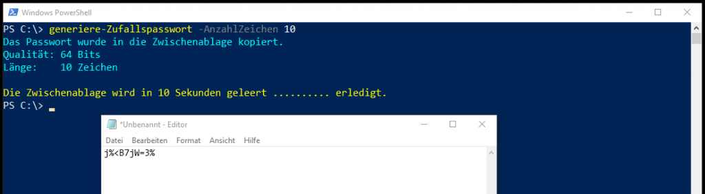 generiere-Zufallspasswort (PowerShell-Funktion)