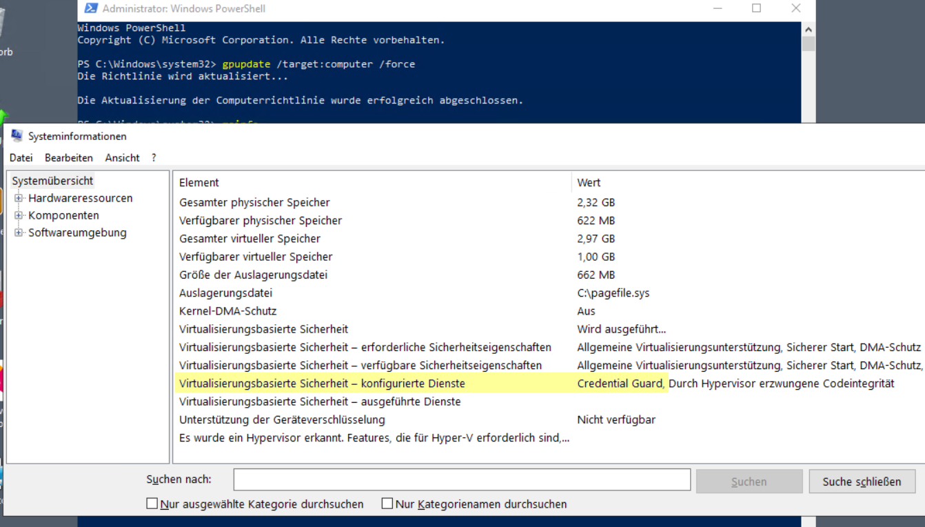 TroubleShooting: Device Guard &#038; PRTG