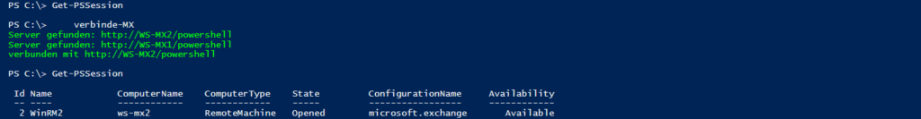 verbinde-MX (PowerShell-Funktion)