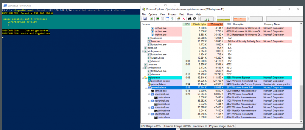 pinge-Netzwerk (PowerShell-Funktion)