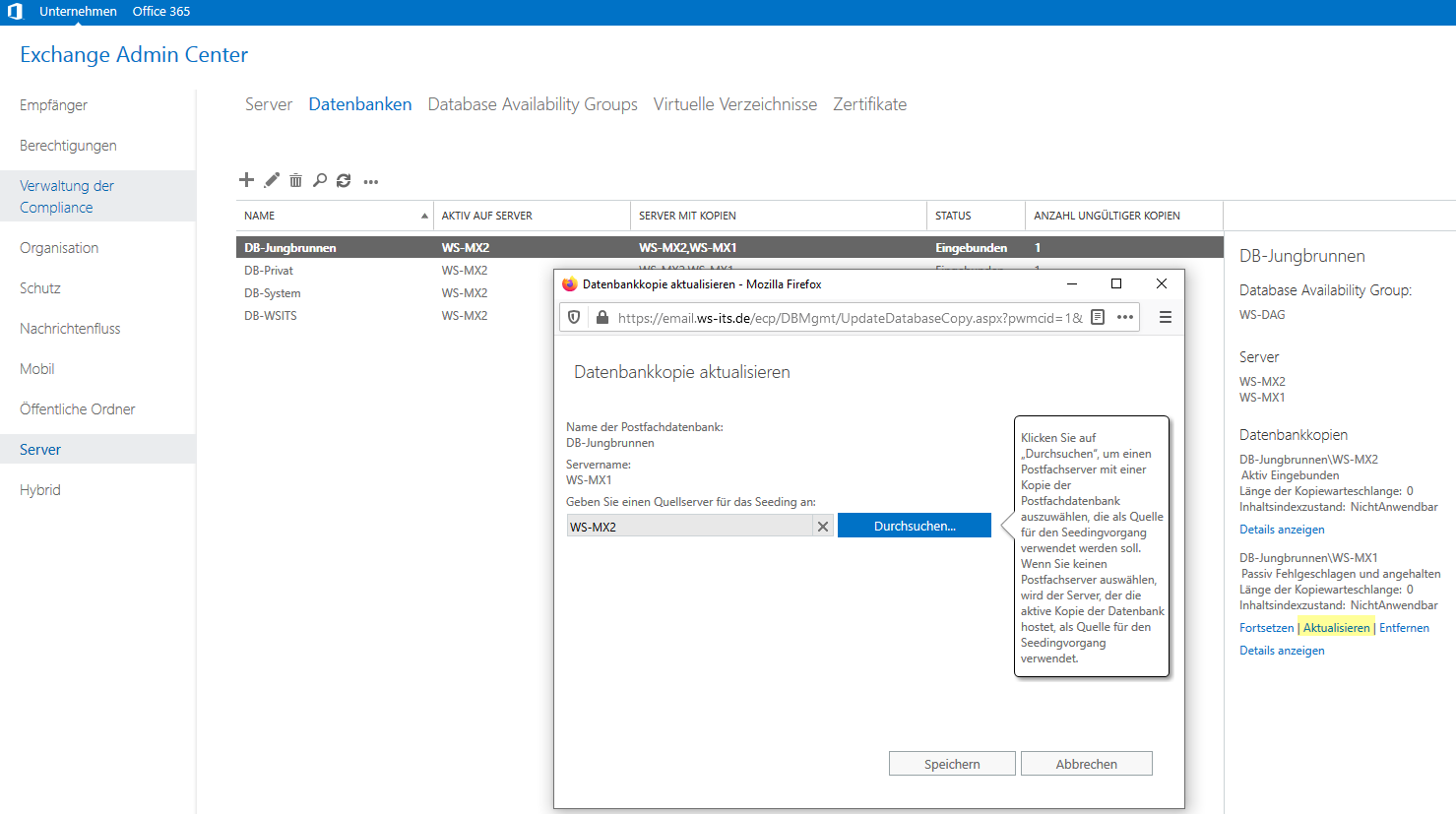 Serie „Migration auf Windows Server 2019“ – Migration eines Exchange Servers 2016 auf 2019 &#8211; Teil 2/2