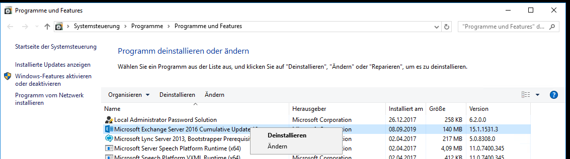 Serie „Migration auf Windows Server 2019“ – Migration eines Exchange Servers 2016 auf 2019 &#8211; Teil 1/2